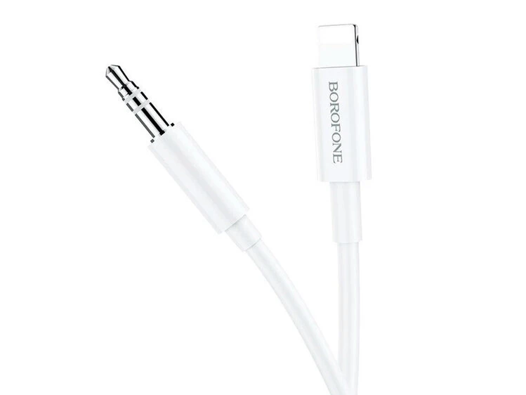 Кабель AUX Borofone BL18 3.5 to Lightning (1m) white