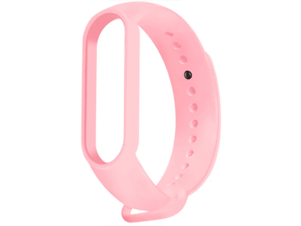 Силиконовый ремешок Mi Band 5/6 светло-розовый