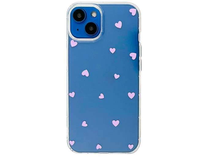 Силікон Clear Heart iPhone 13/14 purple