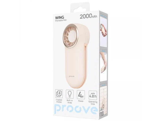 Портативний вентилятор Proove Wing peach