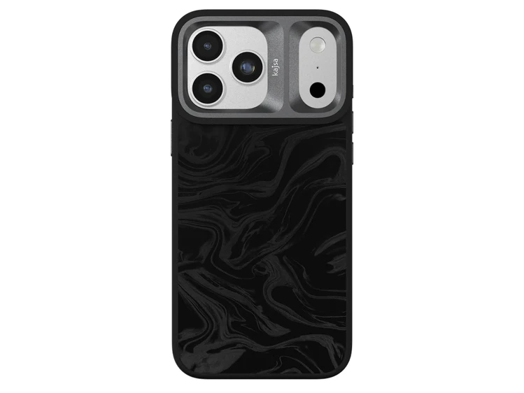 Kajsa Glamorous Collection Fluid Art Pattern MagSafe iPhone 17 Pro black