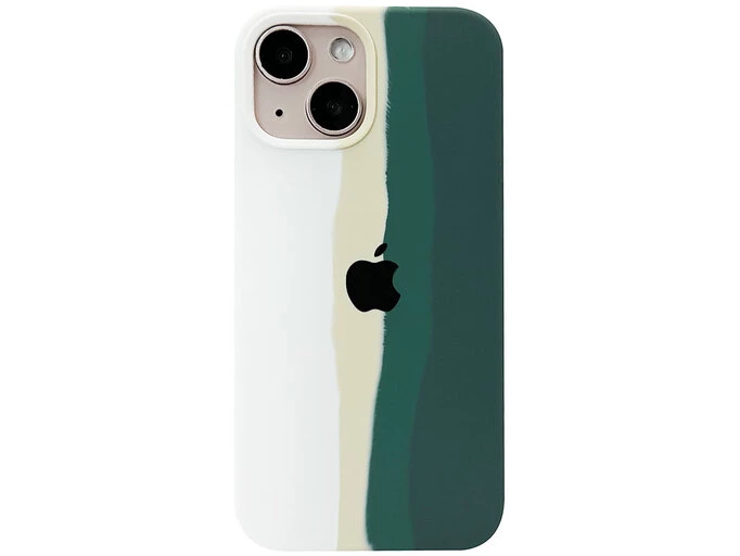 Case soft touch Colorfull iPhone 13 mini dark green/white