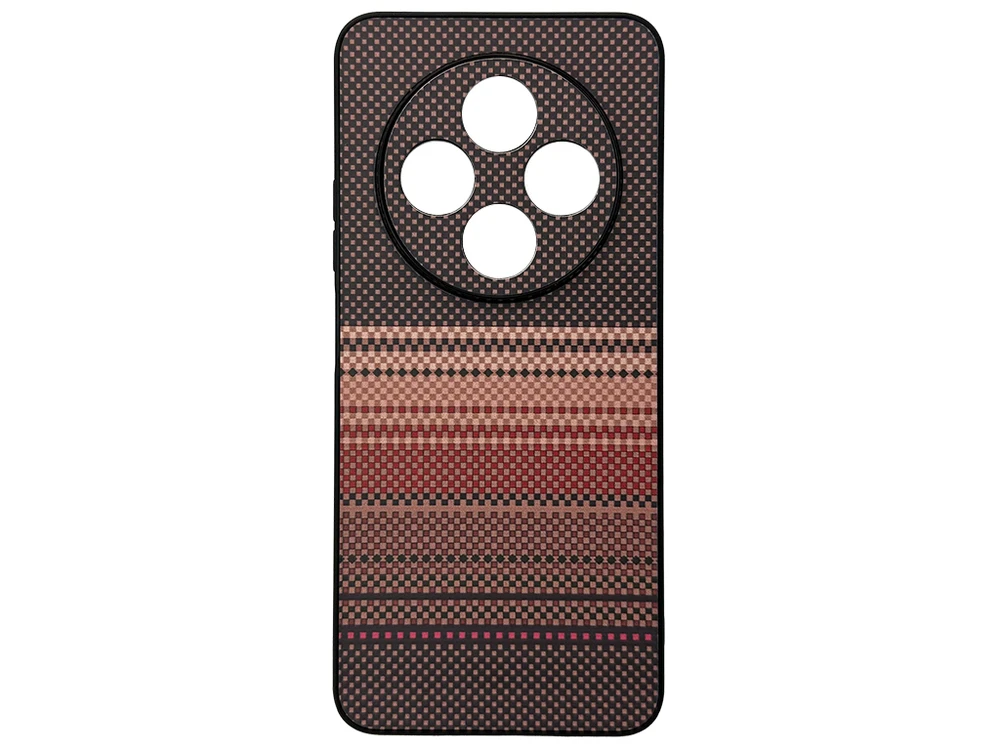 Накладка Elite Carbonique Redmi 14C/A4/Poco C75 beige/red/black