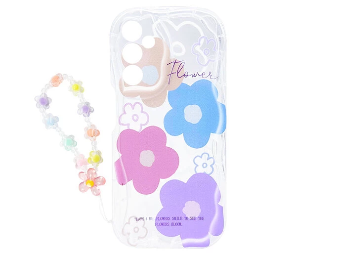 Силікон Beads Hand Strap Samsung A24 flowers clear