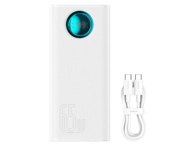 Power Bank Baseus Amblight Digital Display 26800mAh 65W white