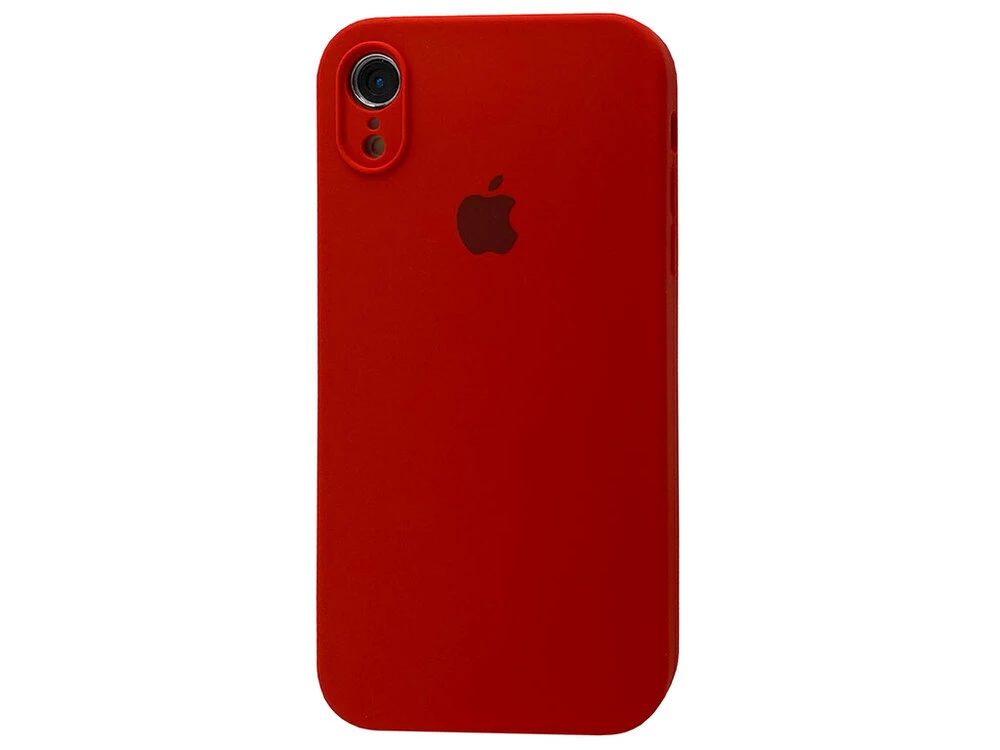 Case soft touch Square Camera iP Xr (14) red