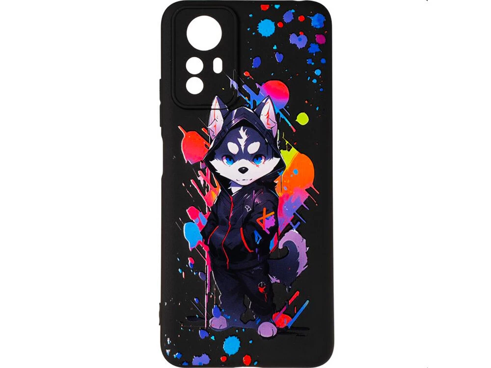 Накладка Gel Black Print Redmi Note 12S street husky