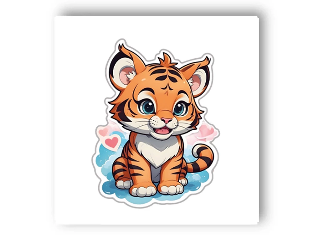 3D стикер Stix тигрёнок