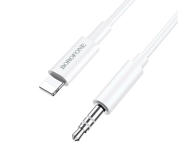 Кабель AUX Borofone BL18 3.5 to Lightning (1m) white