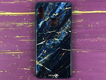 TPU+Glass Redmi Note6/6Pro Голубой Мрамор