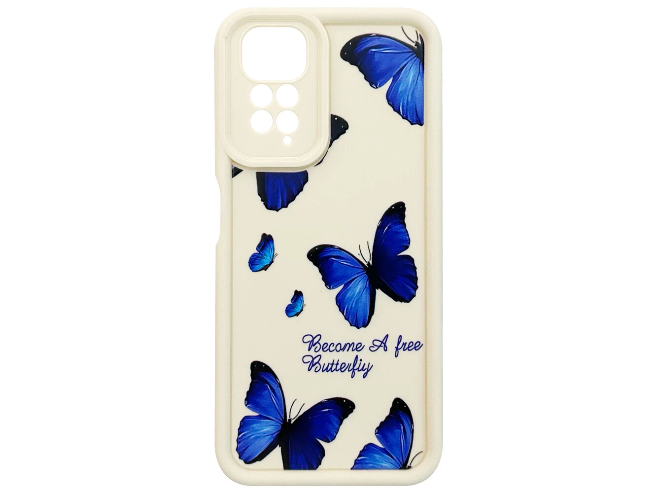 TPU Butterflies Blue Camera Redmi Note 11/11s vanilla