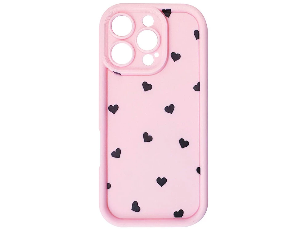 TPU Hearts Camera iPhone 15 Pro Max pink