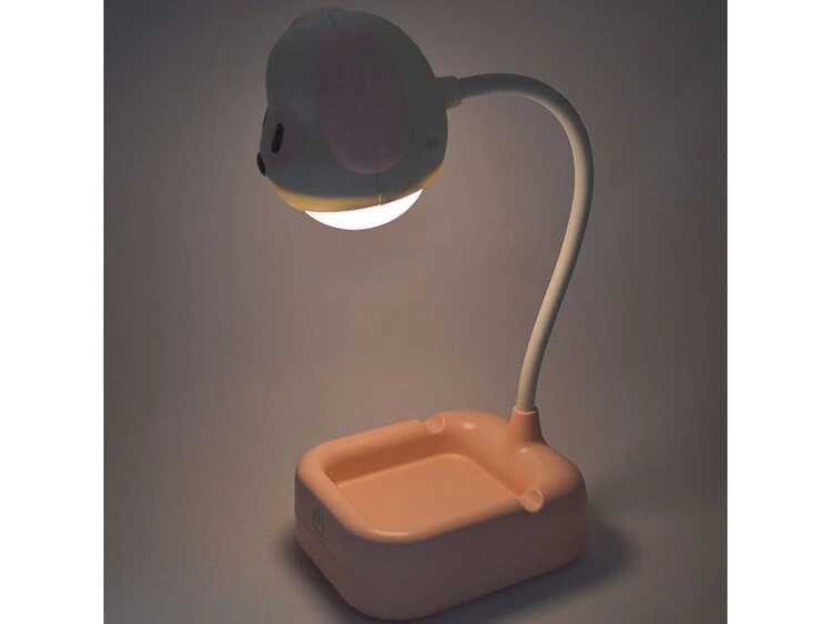 Настольная LED лампа 81L 1200mAh собака розовая