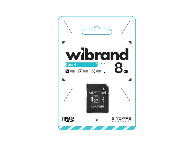 Карта пам'яті Wibrand 8Gb (4) + adapter